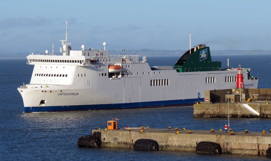 After almost ten years of service with Irish Ferries, the ferry Epsilon is due to make her last sailing for the company today, 10 November, arriving in Dublin from Cherbourg.