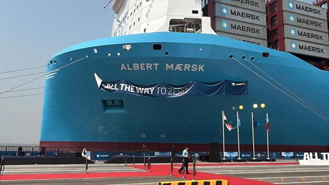 Maersk names its 11th dual-fuel vessel Albert Maersk in Mumbai