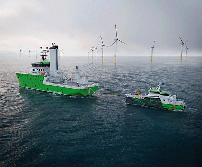 Damen’s new offshore charging solution for fully electric CTVs