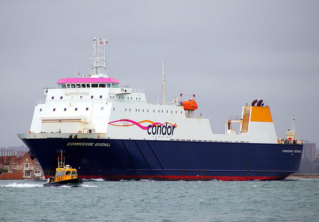 Condor Ferries' Portsmouth-based freight ship Commodore Goodwill (1996/11,166gt) arrived for its regular Christmas layover at Poole on 24 December 2023, using Poole because of the lack of available berths at Portsmouth.