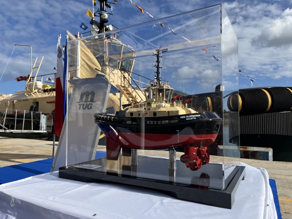 Damen RSD Tug 2513 named Med Aldebaran in Tug Malta ceremony 