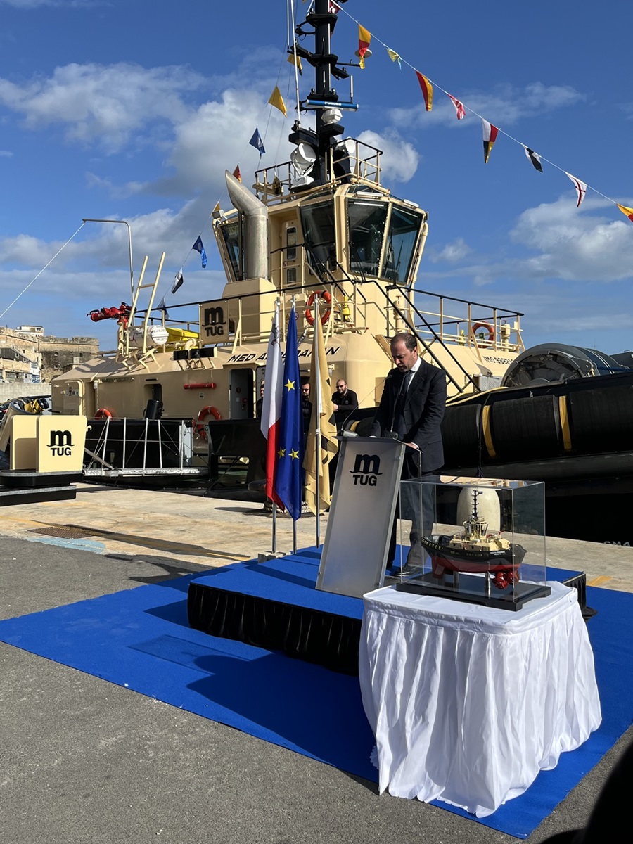 Damen RSD Tug 2513 named Med Aldebaran in Tug Malta ceremony