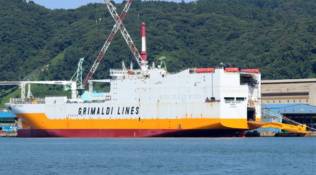 Grimaldi received the sixth and final G5-class vessel, Great Cotonou