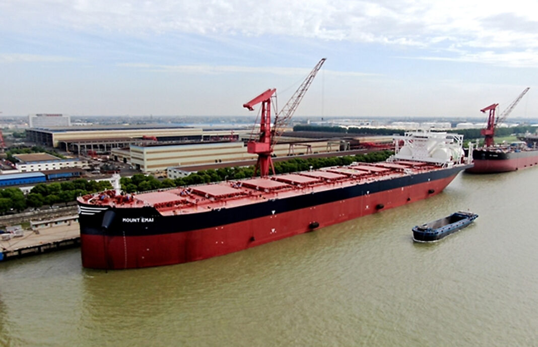 Bermuda-based dry bulk shipping company Himalaya Shipping has taken delivery of its twelfth 210,000dwt Newcastlemax dual fuel newbuilding.