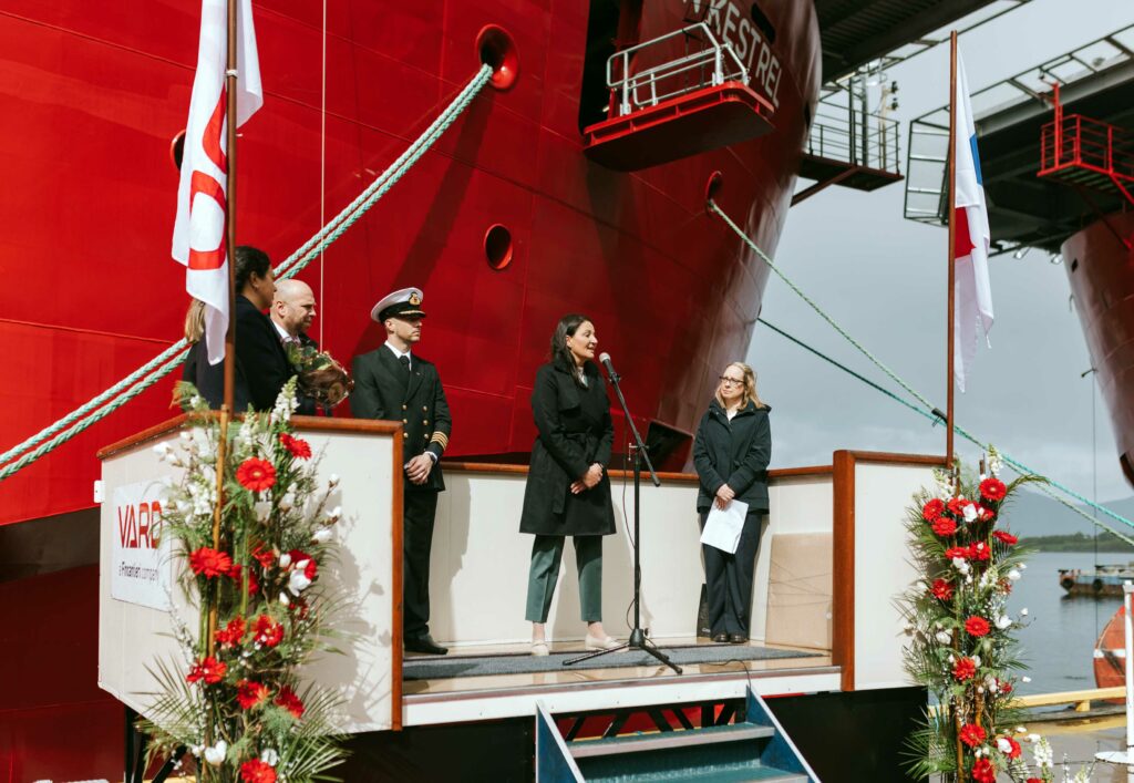 North Star officially named its first commissioning service operation vessel (CSOV), Grampian Kestrel, at a ceremony at VARD’s shipyard in Tomrefjord, Norway, Vard Langsten on Tuesday 6 May.