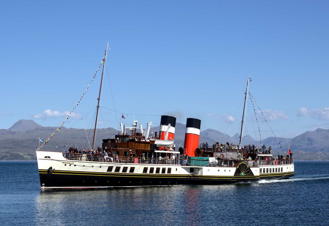 Waverley arrives back at Armadale Skye after a cruise around the Sandaig Islands and into Loch Hourn on 20th May 2025 ANDREW YOUNG