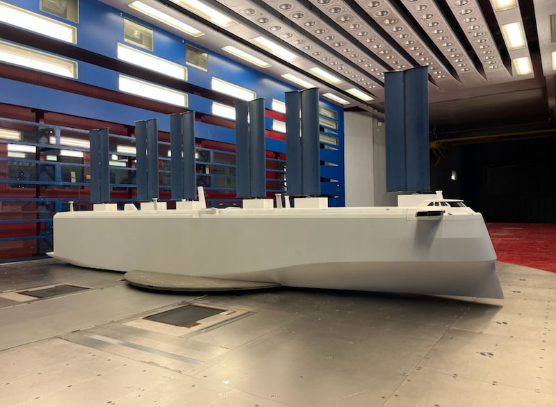 Wallenius Marine tests groundbreaking ship design for the world's first wind-powered PCTC vessel