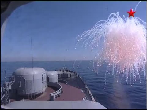 Russian destroyer Admiral Panteleyev in action