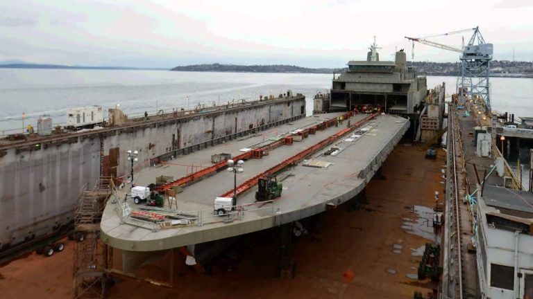 144-car ferry Tokitae construction time lapse