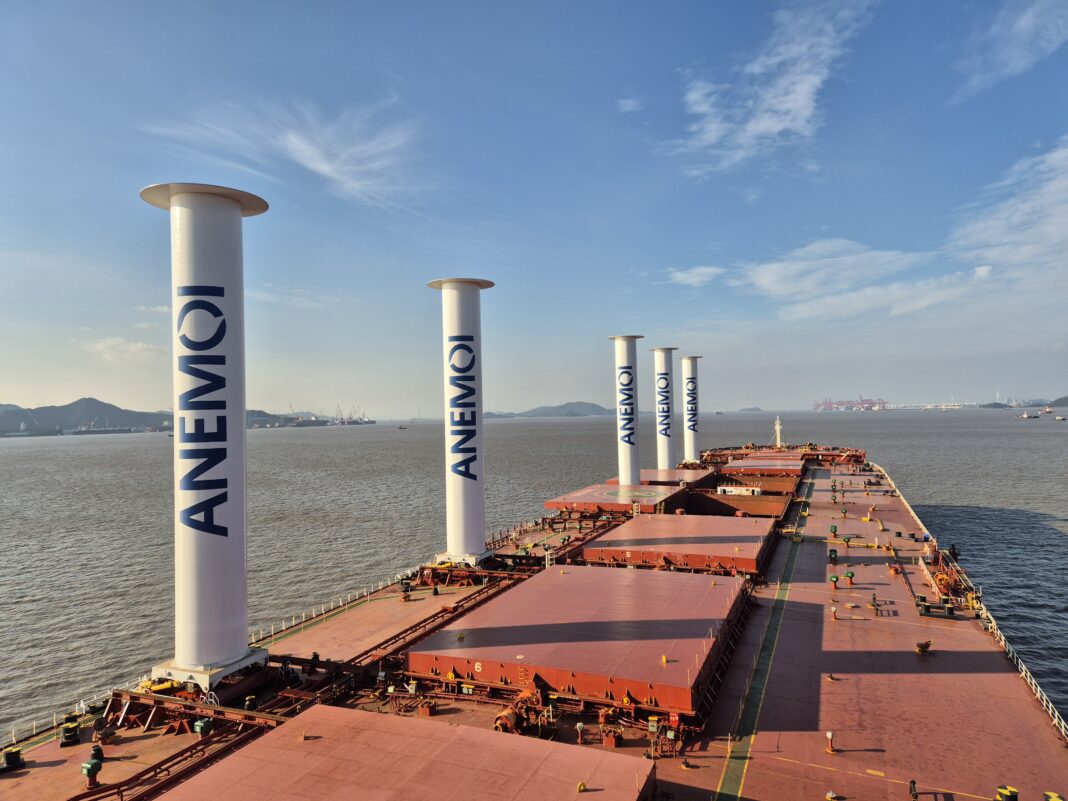 Anemoi completes installation of Rotor Sails onboard Vale VLOC